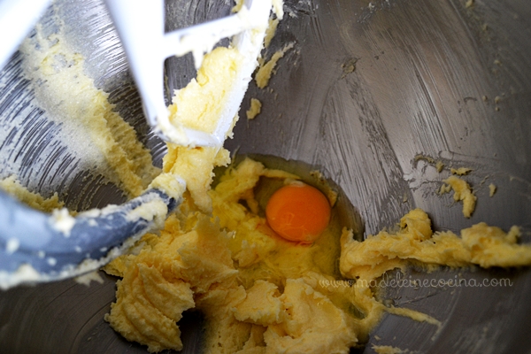Agregando el huevo y la vainilla