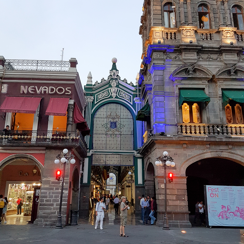 En el centro de Puebla
